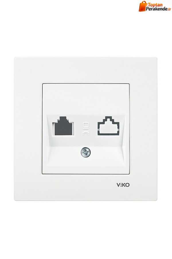 Viko Karre/Meridian Krem İkili Data Jacksız Mekanizma (Çerçeve Hariç) 90967262